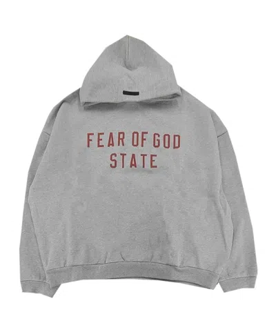 Essentials Fleece Hooded Sweatshirt In Gray