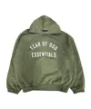 Essentials Fleece Hooded Sweatshirt In Green