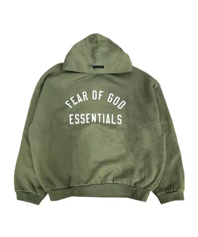 Essentials Fleece Hooded Sweatshirt In Green