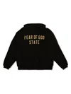 Essentials Black Fleece Two-slip-pockets Cotton-blend Hoody 2-16 Y In Black