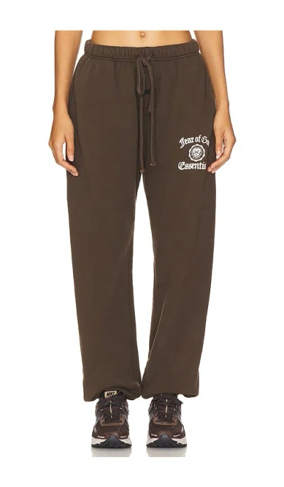 Essentials Fleece Jogger In Brown
