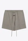 Essentials Fleece Logo Shorts In Gray
