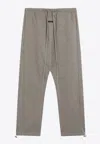 Essentials Fleece Logo Track Pants In Gray