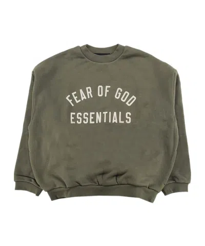 Essentials Fleece Round-neck Sweatshirt In Green