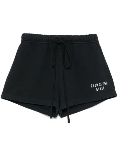 Essentials Fleece Track Shorts In Black