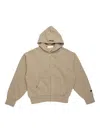 Essentials Gray Classic Full Zip-up Hoodie In Brown