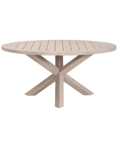 Essentials For Living Boca Outdoor 63 Round Dining Table In Brown