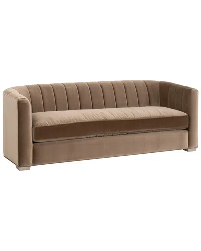 Essentials For Living Bronx 87 Channel Back Sofa In Brown
