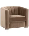 Essentials For Living Bronx Channel Back Sofa Chair In Brown