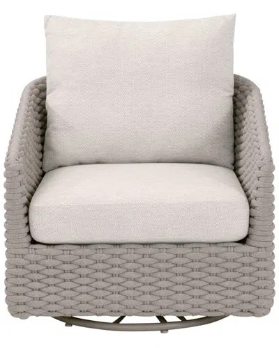 Essentials For Living Caspian Outdoor Swivel Rocker Sofa Chair In Brown