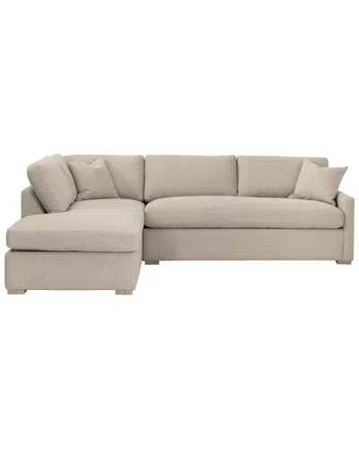 Essentials For Living Clara 112in Slim Arm Sleeper Queen Lf Sectional In Neutral