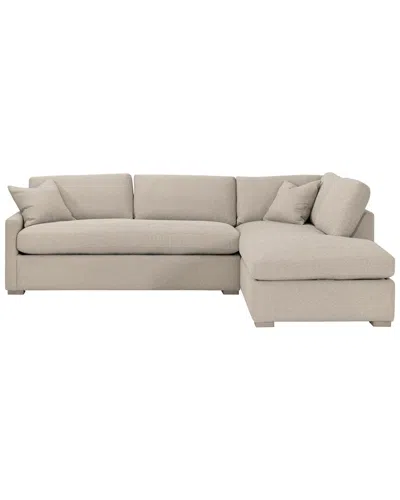 Essentials For Living Clara 112in Slim Arm Sleeper Queen Rf Sectional In Neutral