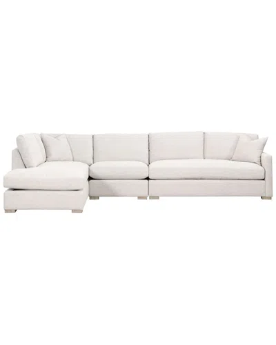 Essentials For Living Clara Modular Left-facing Chaise In White