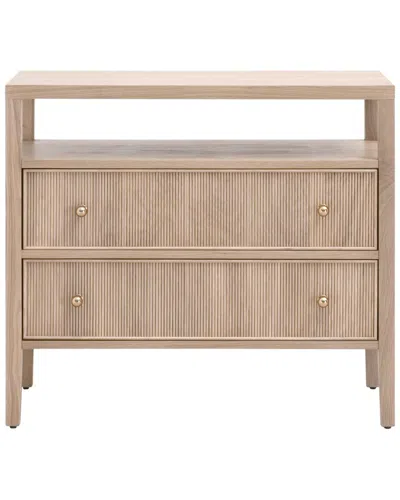 Essentials For Living Highland Open Shelf 2-drawer Nightstand In Neutral