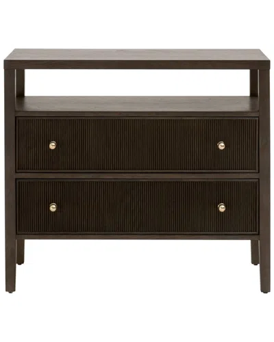 Essentials For Living Highland Open Shelf 2-drawer Nightstand In Brown