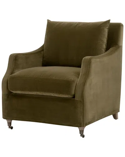 Essentials For Living Jade Slipcover Club Chair