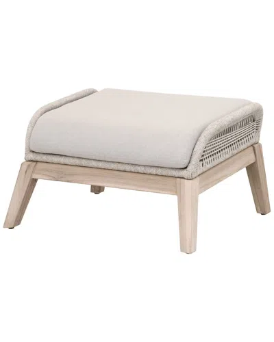 Essentials For Living Loom Outdoor Footstool In Brown