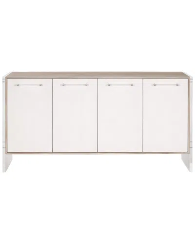 Essentials For Living Lorin Shagreen Media Sideboard In White