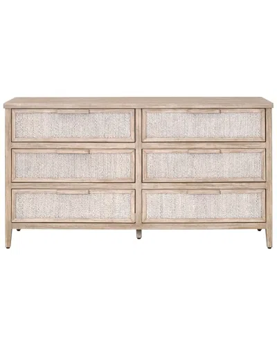 Essentials For Living Malay 6-drawer Double Dresser In Brown