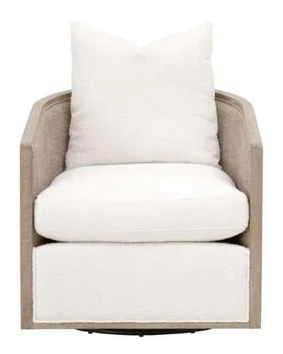 Essentials For Living Mcguire Swivel Club Chair In Neutral