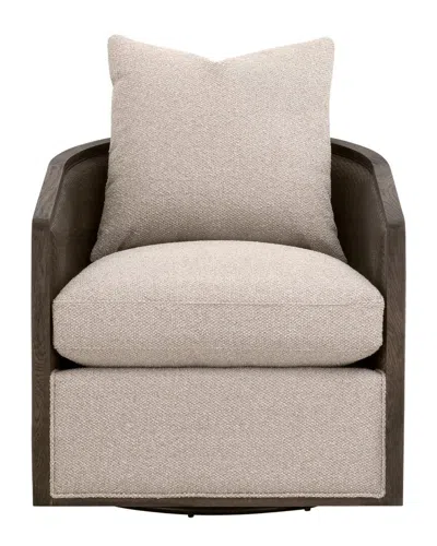 Essentials For Living Mcguire Swivel Club Chair In Brown