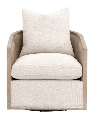 Essentials For Living Mcguire Swivel Club Chair In Neutral