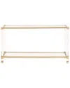 Essentials For Living Nouveau Console Table In Brass
