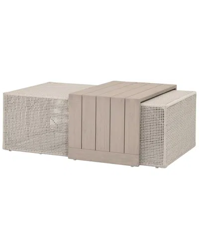 Essentials For Living Rhode Outdoor Coffee Table In Neutral