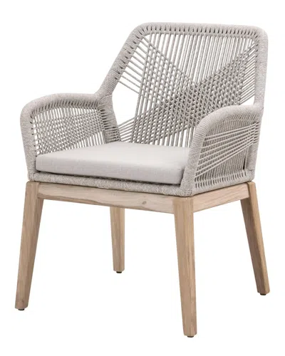 Essentials For Living Set Of 2 Loom Outdoor Arm Chair In Gray