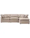 Essentials For Living Sky Modular Armless Chair In Brown