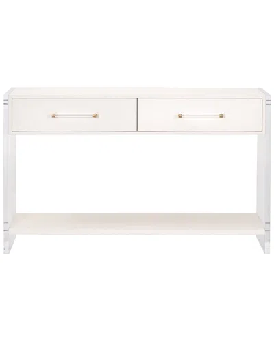Essentials For Living Sonia Shagreen Console Table In White