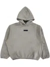 Essentials Front Logo Patch Hoodie In 灰色