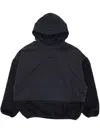 Essentials Front Logo Patch Panelled Hoodie In Black
