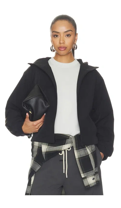 Essentials Full Zip Hooded Anorak Jacket In Black