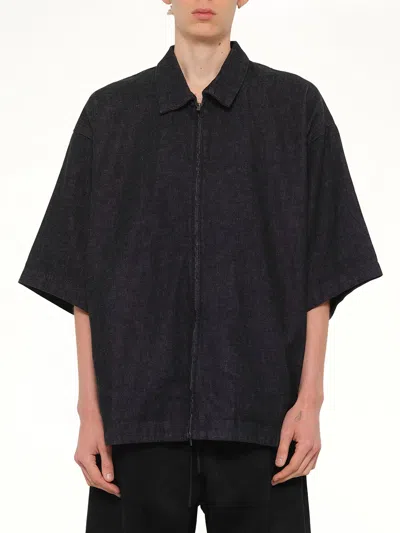 Essentials Full Zip Work Shirt In Black