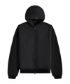 Essentials Full Zipper Hooded Sweatshirt In Black