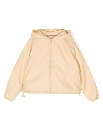 Essentials Kids' Fullzip Logo-print Hoodie In Yellow