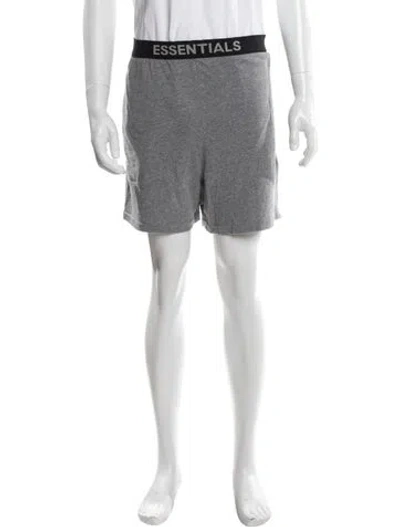 Pre-owned Essentials Graphic Print Athletic Shorts In Grey