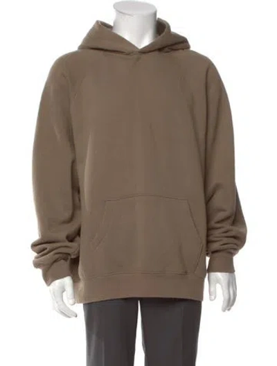 Pre-owned Essentials Graphic Print Crew Neck Hoodie In Brown