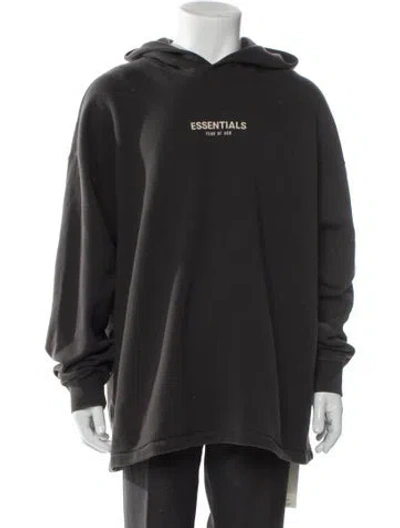 Pre-owned Essentials Graphic Print Crew Neck Hoodie In Gray