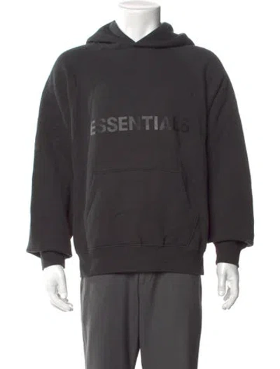 Pre-owned Essentials Graphic Print Crew Neck Hoodie In Gray