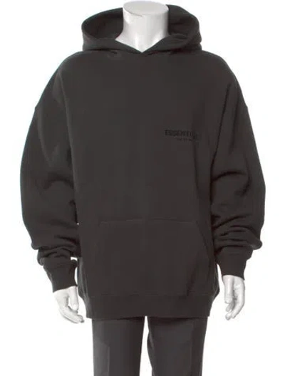 Pre-owned Essentials Graphic Print Crew Neck Hoodie In Gray