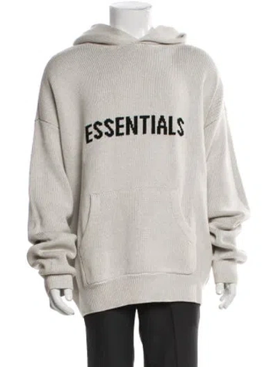 Pre-owned Essentials Graphic Print Crew Neck Hoodie In Gray