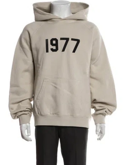 Pre-owned Essentials Graphic Print Crew Neck Hoodie In Gray