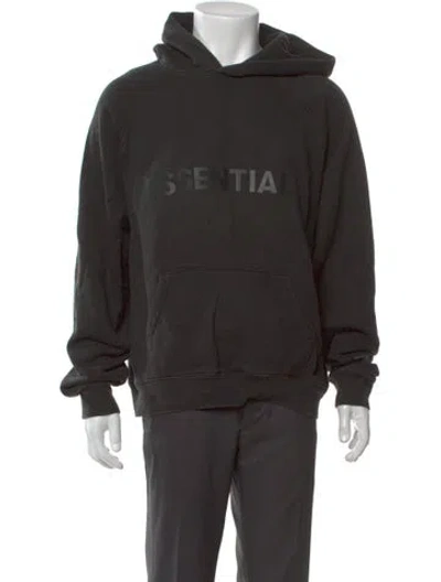 Pre-owned Essentials Graphic Print Crew Neck Hoodie In Gray