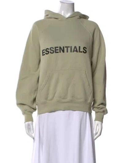 Pre-owned Essentials Graphic Print Crew Neck Hoodie In Grey