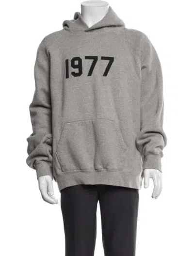 Pre-owned Essentials Graphic Print Crew Neck Hoodie In Grey