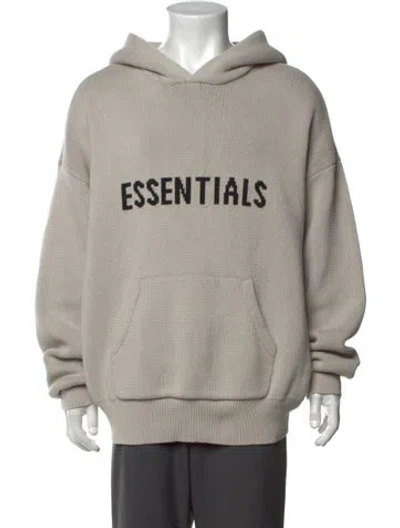 Pre-owned Essentials Graphic Print Crew Neck Hoodie In Grey