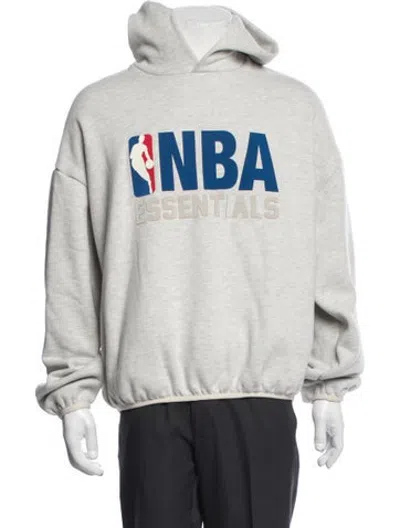 Pre-owned Essentials Graphic Print Crew Neck Hoodie In Grey