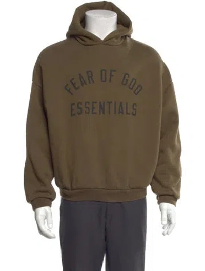 Pre-owned Essentials Graphic Print Crew Neck Hoodie In Neutral